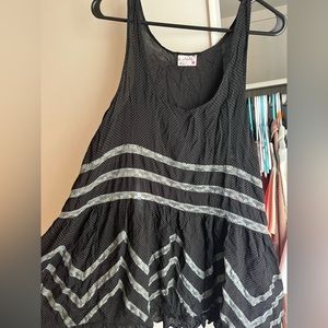 Intimately Free People voile trapeze slip black and gray